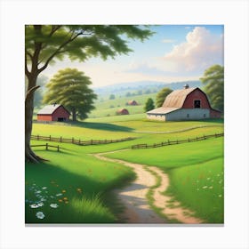 Farm Landscape 30 Canvas Print