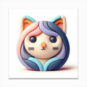 Kawaii Cat 2 Canvas Print