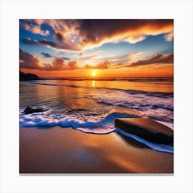 Sunset On The Beach 438 Canvas Print