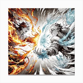 Manga Panel Fight Canvas Print