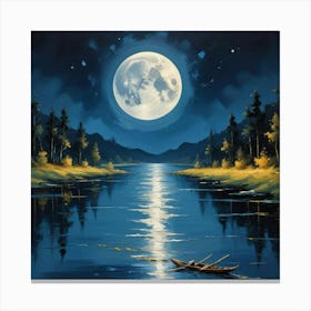 Moon River Art Print 1 Canvas Print