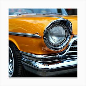 Classic Car Headlights Canvas Print