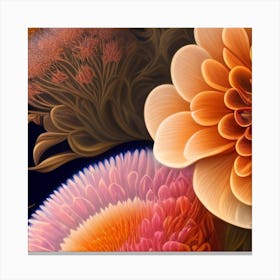 Abstract Flowers Canvas Print