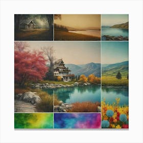 Landscape Set Canvas Print