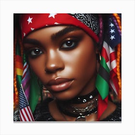 Black Girl With Dreadlocks Canvas Print