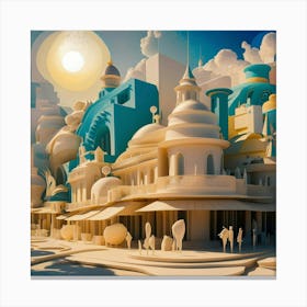 3d City Canvas Print