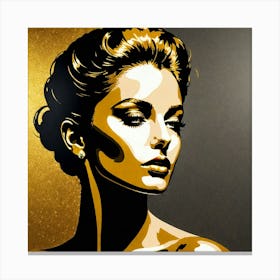 Gold And Black 1 Canvas Print