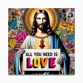 Divine Message: The Power of Love Canvas Print