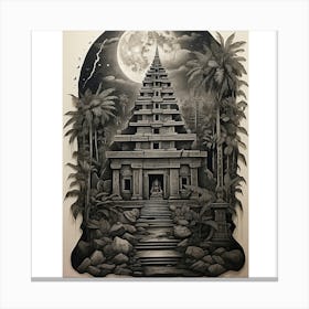 Temple Of The Moon  Canvas Print