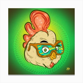 Chicken Boss Square Canvas Print