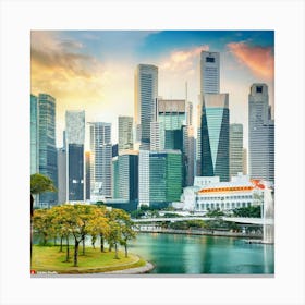 Singapore Cityscape Canvas Print