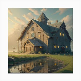 The Barn, By Charles Dyson In Year 2024 Canvas Print