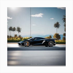 Black Lamborghini 1 Canvas Print