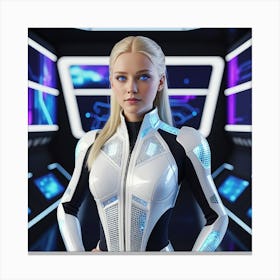 Futuristic Woman 4 Canvas Print