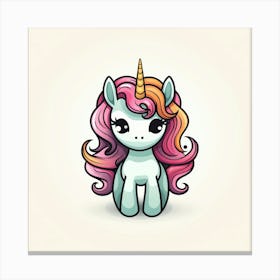 Cute Unicorn 812 Canvas Print