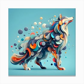 Abstract Wolf 2 Canvas Print