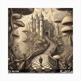 Castle In The Sky Fantasy Canvas Print