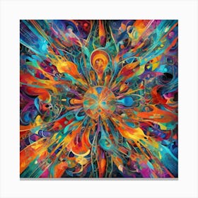 Psychedelic Abstract Painting Canvas Print