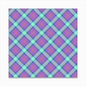 Purple And Blue Tartan Canvas Print