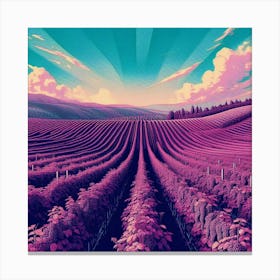 Purple Vineyard 4 Leinwandbild