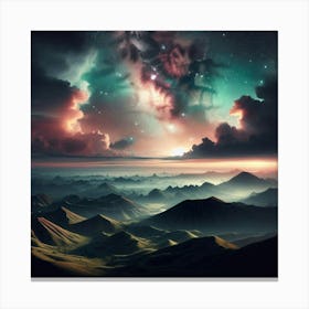 Space Landscape - Space Stock Videos & Royalty-Free Footage 1 Canvas Print