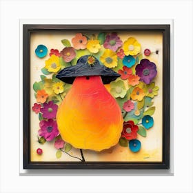 Bird In A Hat 1 Canvas Print