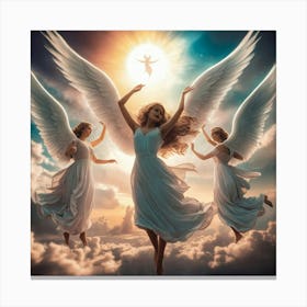 Angels In The Sky 46 Canvas Print