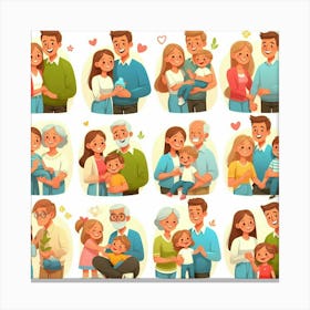 Family Portraits Canvas Print