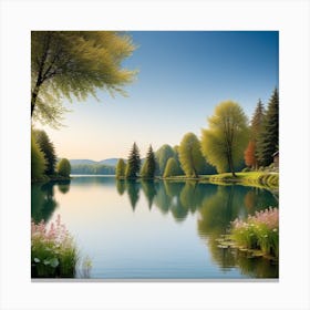 Lake Stock Videos & Royalty-Free Footage Canvas Print