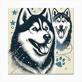 Husky dog 8 Canvas Print