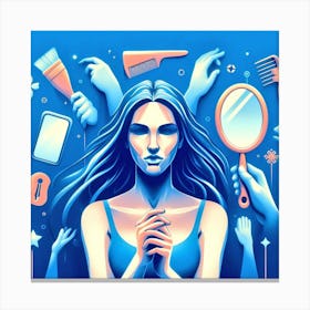 Illustration Of A Woman Canvas Print