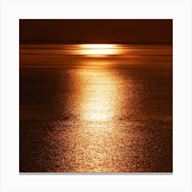Moon River golden brown orange square photo photography Canvas Print