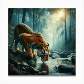 Tiger In The Forest 3 Canvas Print