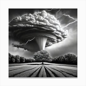 Tree In A Storm Canvas Print
