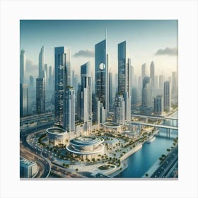 Dubai Skyline 1 Canvas Print