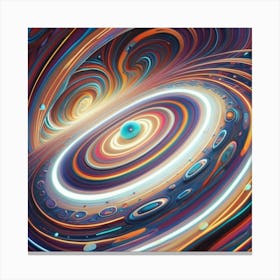 Interstellar laser light line pattern abstract art 10 Canvas Print