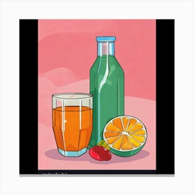 Orange Juice And Glass Canvas Print