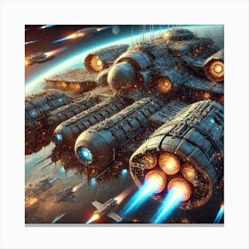 Orbital Supernova Destroyer Converted Canvas Print