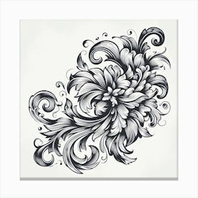 Ornate Floral Design 6 Canvas Print