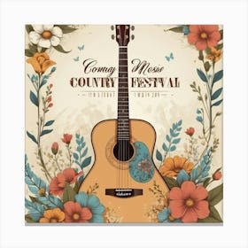 Country Music Festival Poster Canvas Print