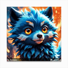 Fox In Fire Canvas Print