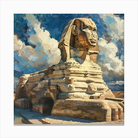 A Sphinx In Giza Oil Painting Illustration 1719991943 1 Canvas Print