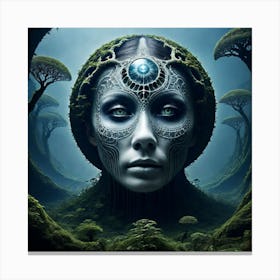 Woman In A Forest Canvas Print