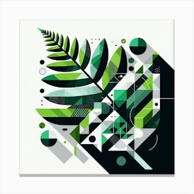 Geometric Art Fern Canvas Print