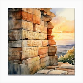 Ruins At Sunset Canvas Print