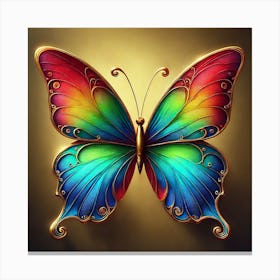 Rainbow Butterfly Canvas Print