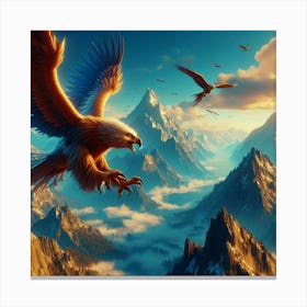 Eagle In Flight 1 Canvas Print