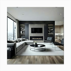 Modern Living Room 5 Canvas Print