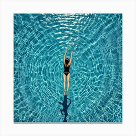 Swimming Art Print (30) Canvas Print