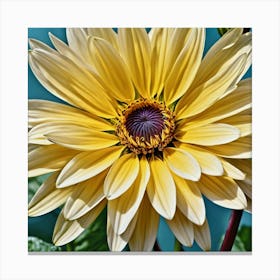 Yellow Dahlia Canvas Print